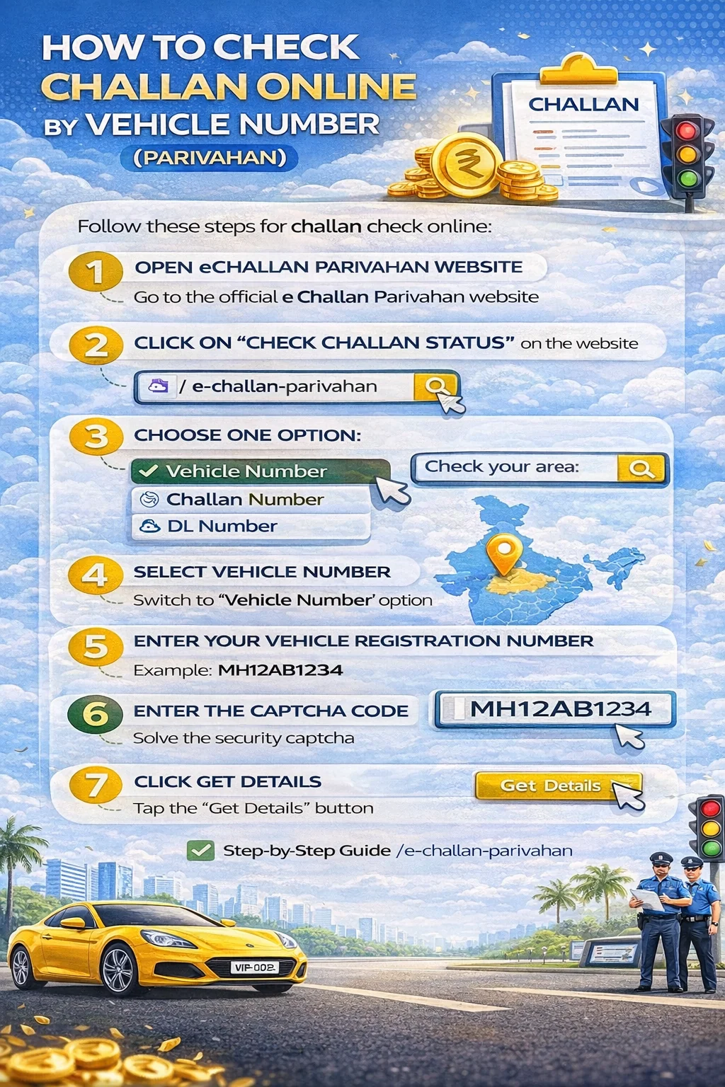 e Challan Check by Vehicle Number